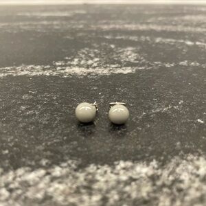 Grey Glass Bead Studs